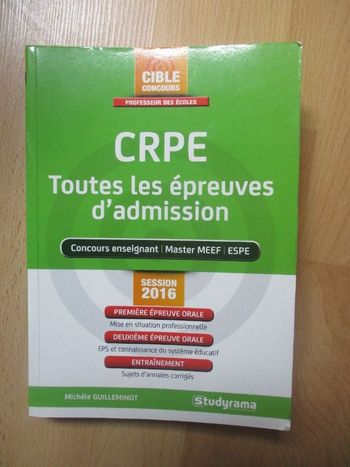 CRPE toutes les épreuves d'admission