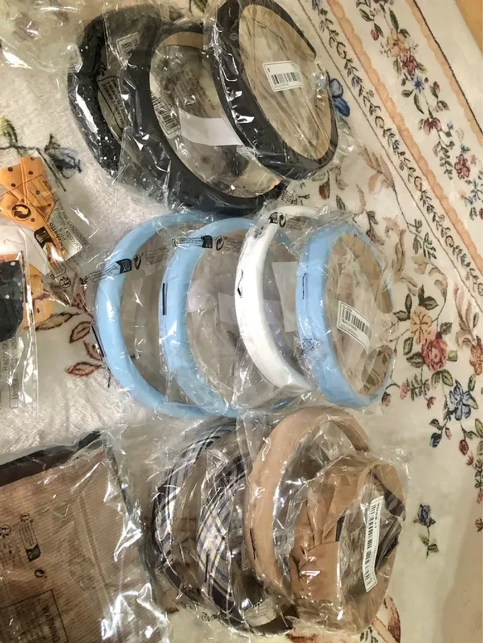 Lot accessoires cheveux pinces croco noeud serre tête etc - photo numéro 3