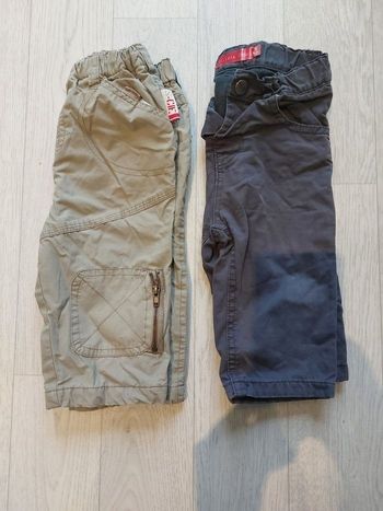 Lot 2 pantalons 12m/74cm
