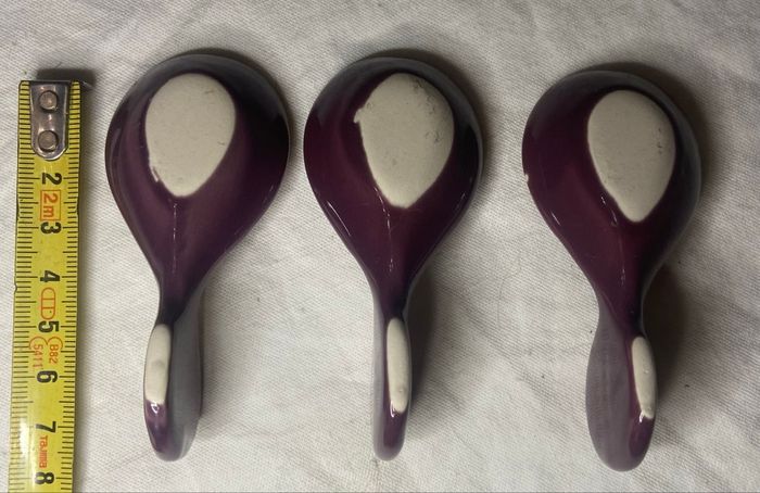 Lot de 3 petites cuillères aubergines - photo numéro 2