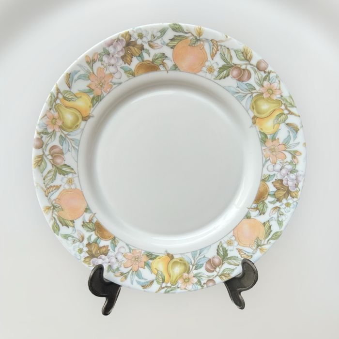 Ensemble de 6 assiettes plates vintage Ève Arcopal - photo numéro 2
