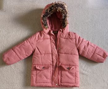 Manteau rose fourrure