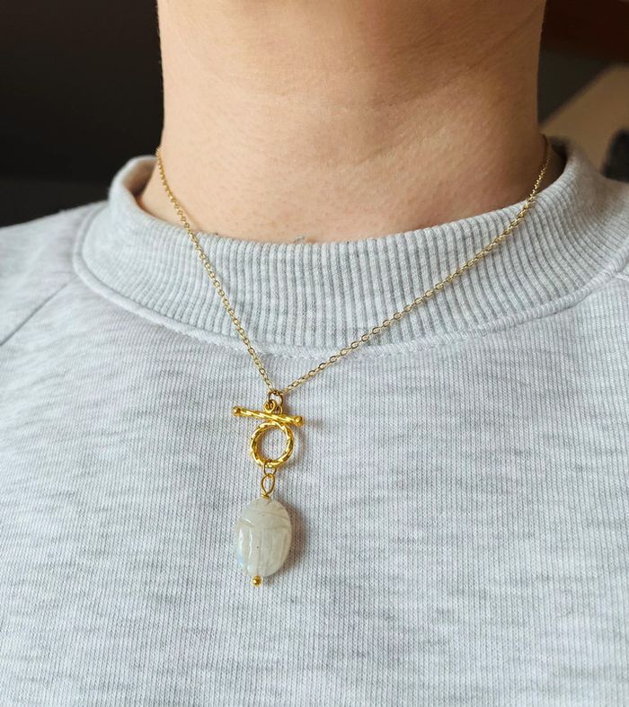 Collier talisman scarabée Pierre de Lune - photo numéro 6