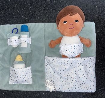 Set bébé tissu change lit biberon tétine