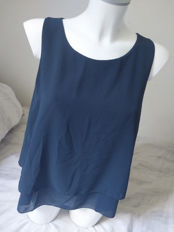 Débardeur fluide bleu marine – Made in Italy