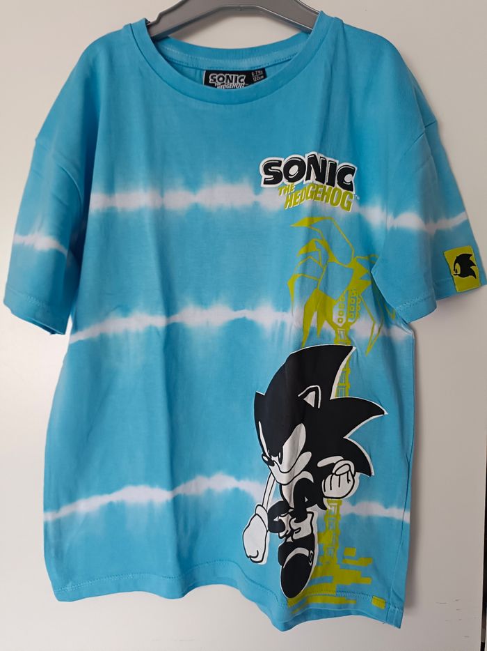 Lot de 2 tee-shirts Sonic mixte en 6-7 ans 122 cm - photo numéro 3