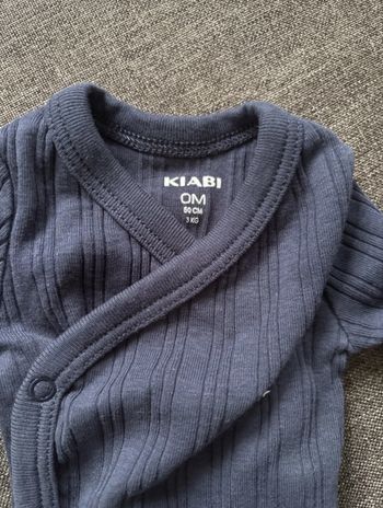 Body bleu manches longues