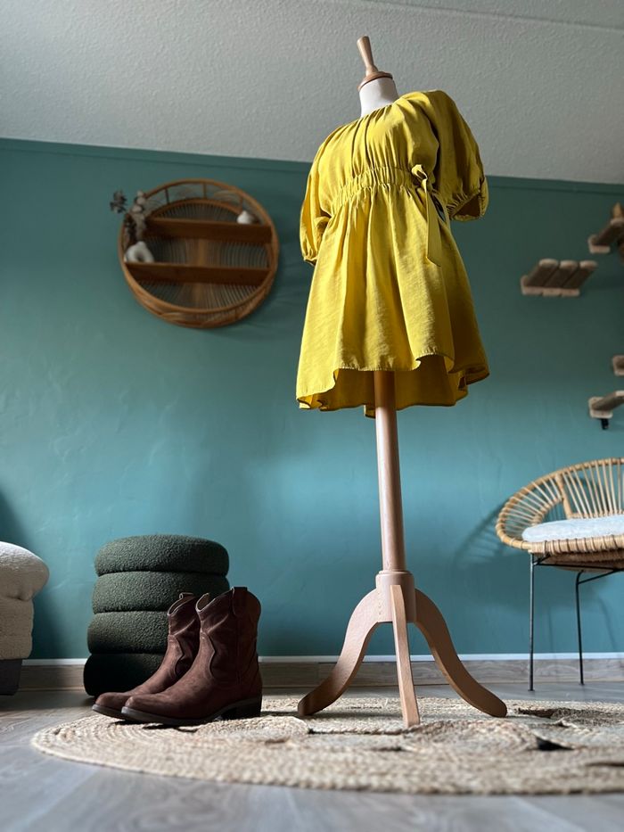 💛 Robe Zara jaune moutarde  taille S - photo numéro 2