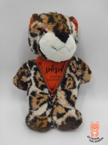 Peluche Pépé la jolie panthère, 38 cm, vintage années 70
