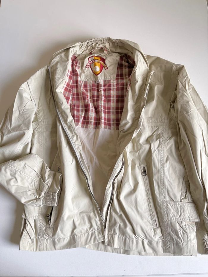 Veste courte beige K-Way « Golf » vintage taille (grand) S - photo numéro 3