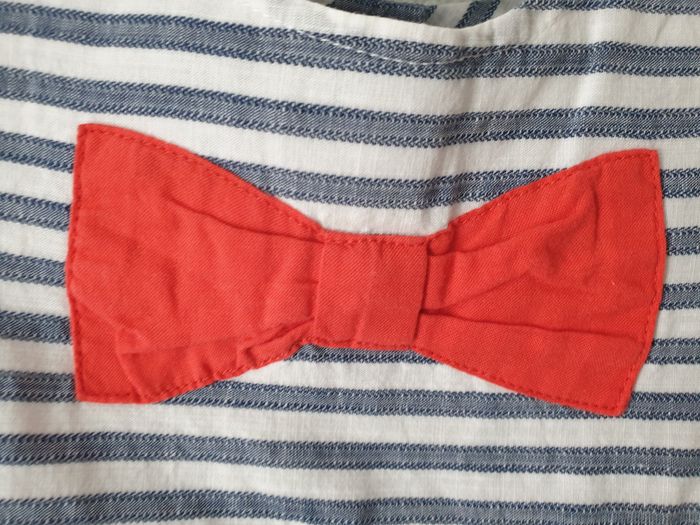 Robe volantée rayée avec noeud rouge - T3M - Orchestra - photo numéro 2