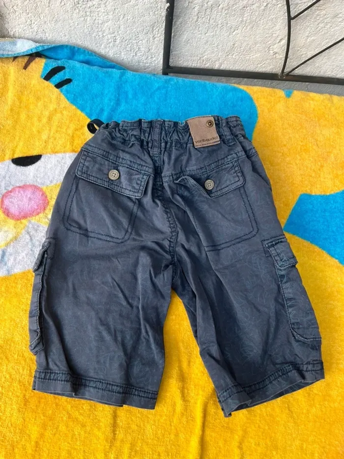 Bermuda bleu marine  avec léger motif vertbaudet taille 6 ans - photo numéro 2