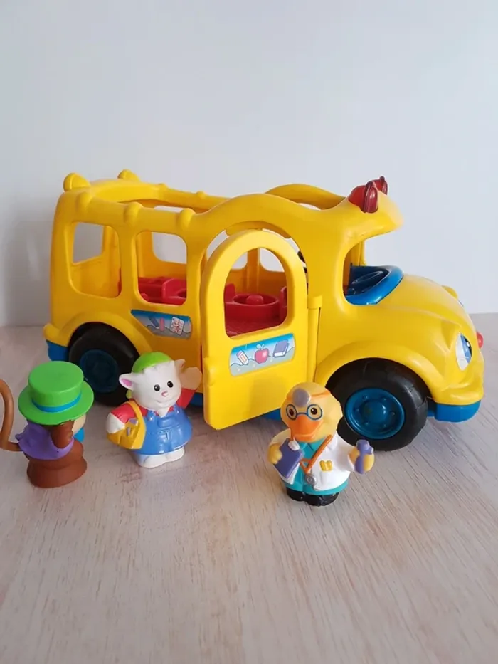Bus scolaire musical jaune Little people de Fisher Price - photo numéro 2