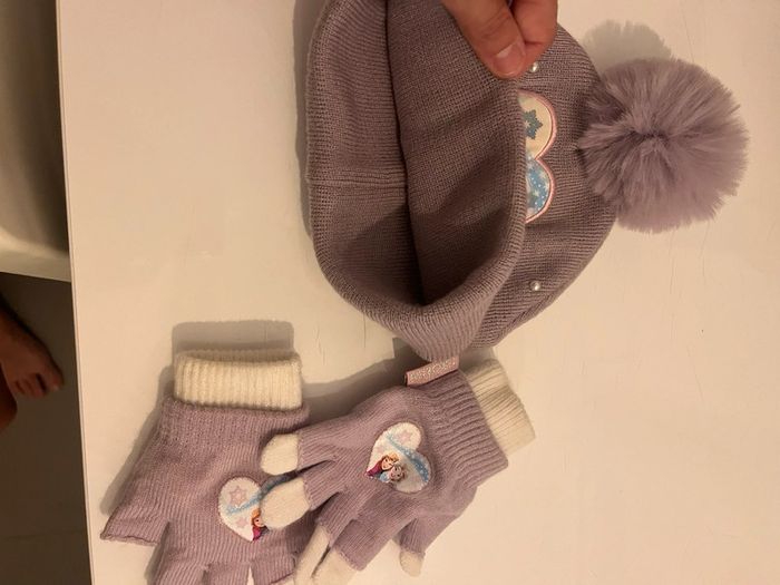 Mot bonnet et gants fille - photo numéro 4