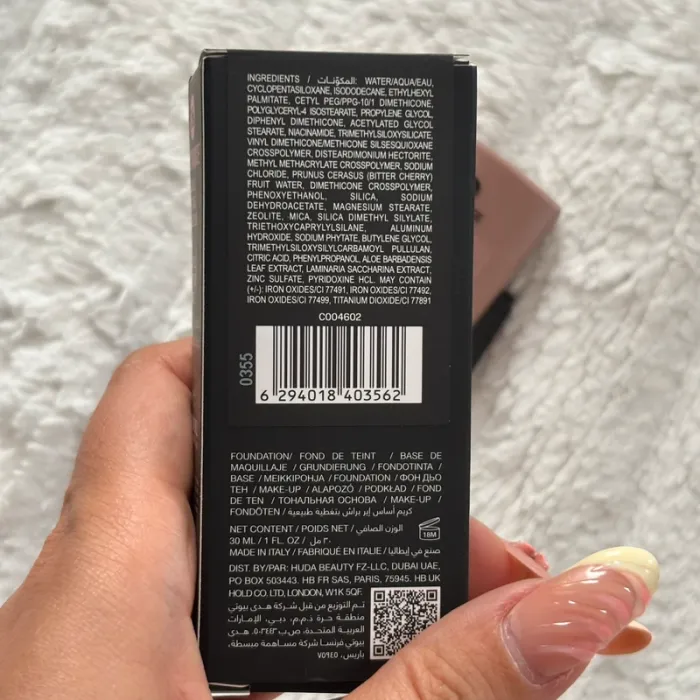 Font de teint - Easy Blur - Hot Fudge 550R - Huda beauty - photo numéro 5
