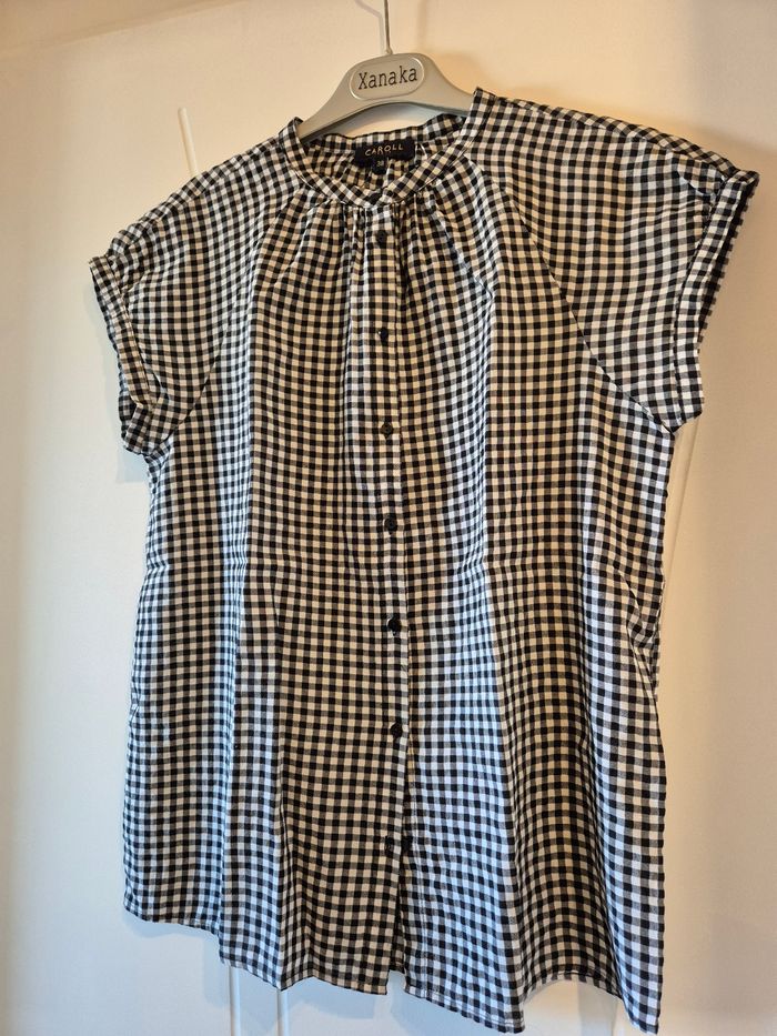 Chemisier Caroll à carreaux