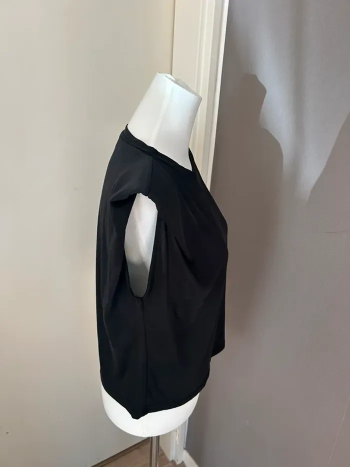 La petite étoile, T-shirt, top noir en modal femme, taille 1/36 - photo numéro 5