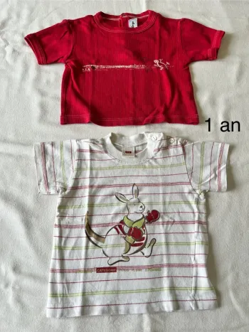 Lot t-shirt 1 an