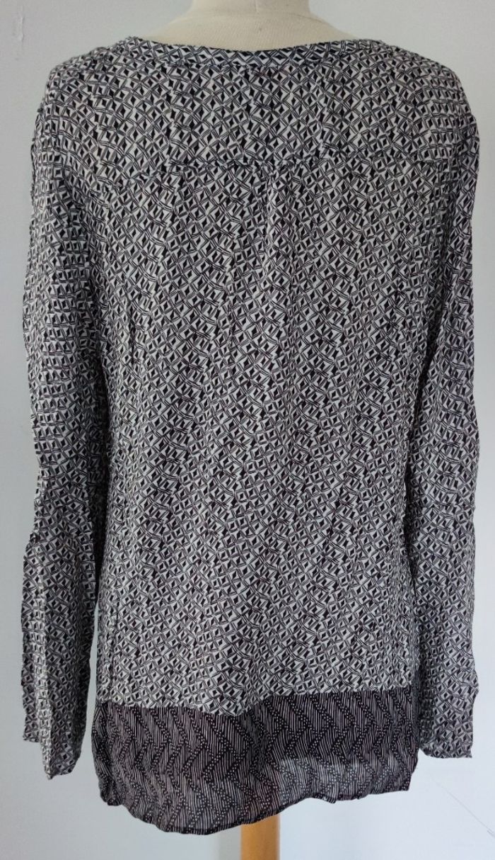 Blouse femme Camaïeu taille L – Noire à motif – Neuve sans étiquette – 100 % viscose - photo numéro 2