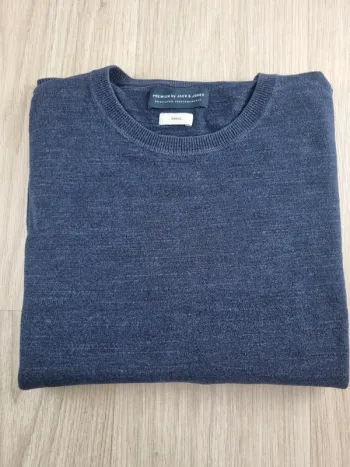 Pull a col rond Jack & Jones bleue Homme Taille M