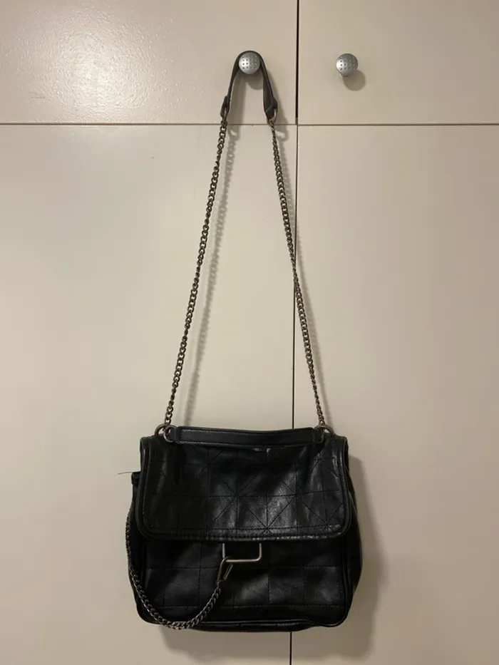 Sac noir besace/porté épaule Zara - photo numéro 6