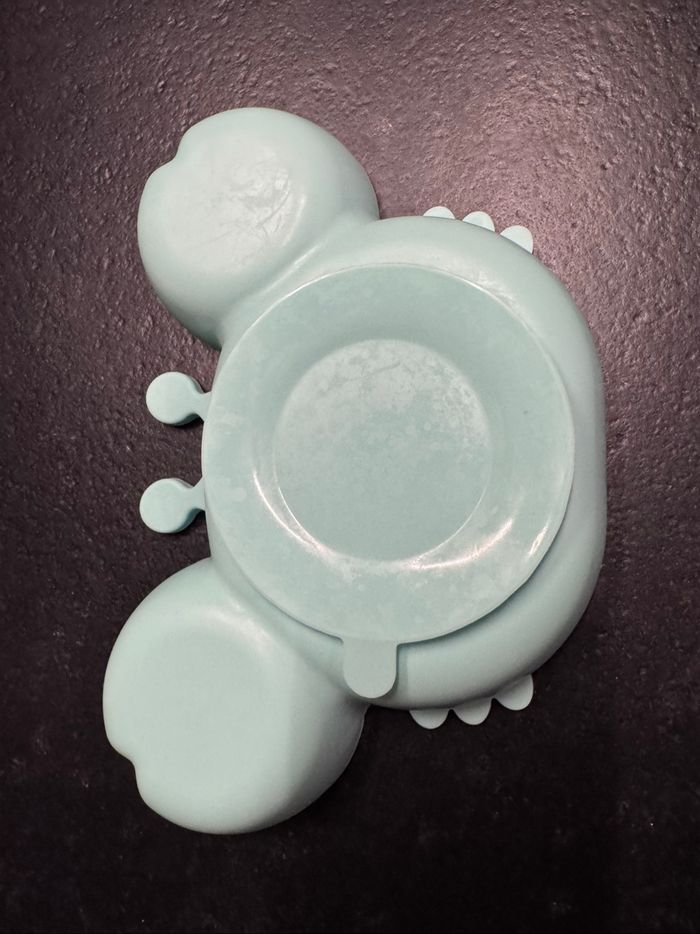 Assiette et couverts bébé crabe vert d’eau - photo numéro 4