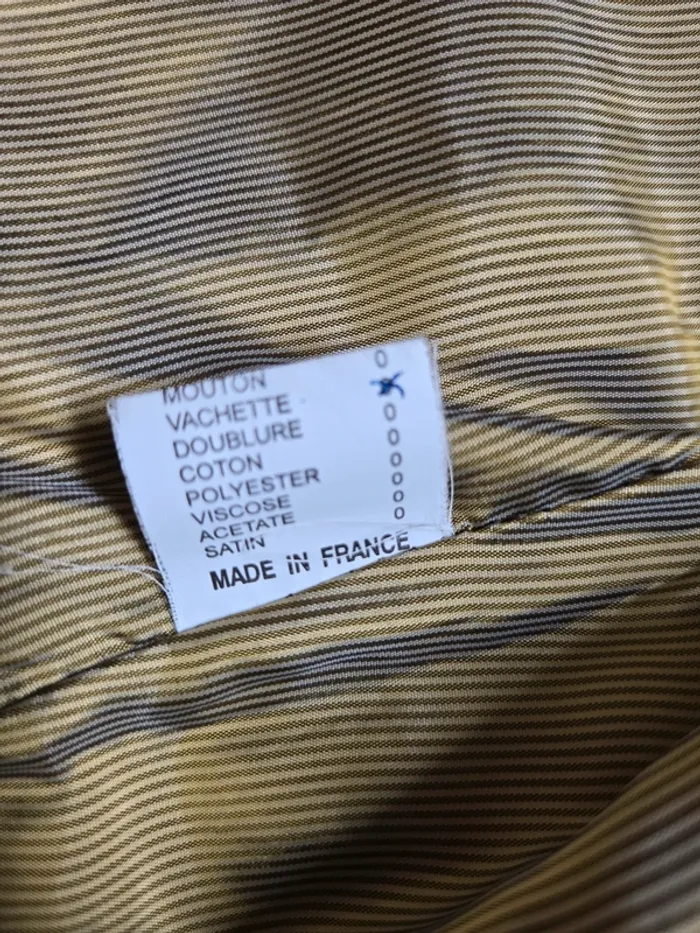 Veste en cuir de Vachette Camel taille 2 fabriquée en France🇨🇵 - photo numéro 11