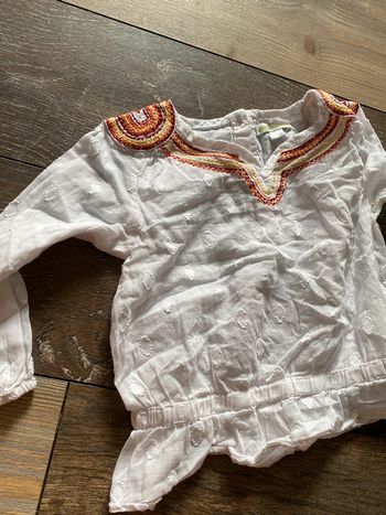 Tunique blanche brodée vertbaudet 3 ans