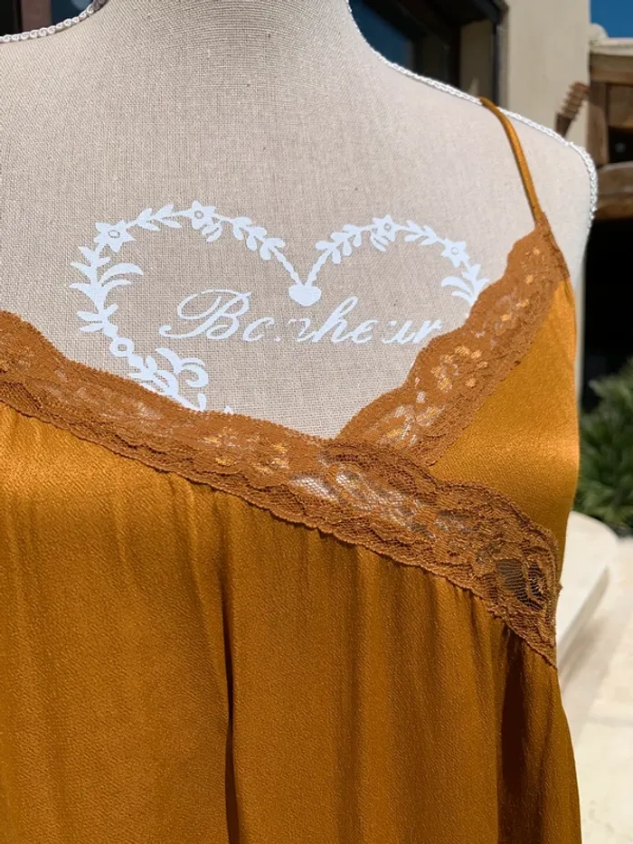 Robe à bretelle mi-longue ocre Les Petites taille S - photo numéro 12