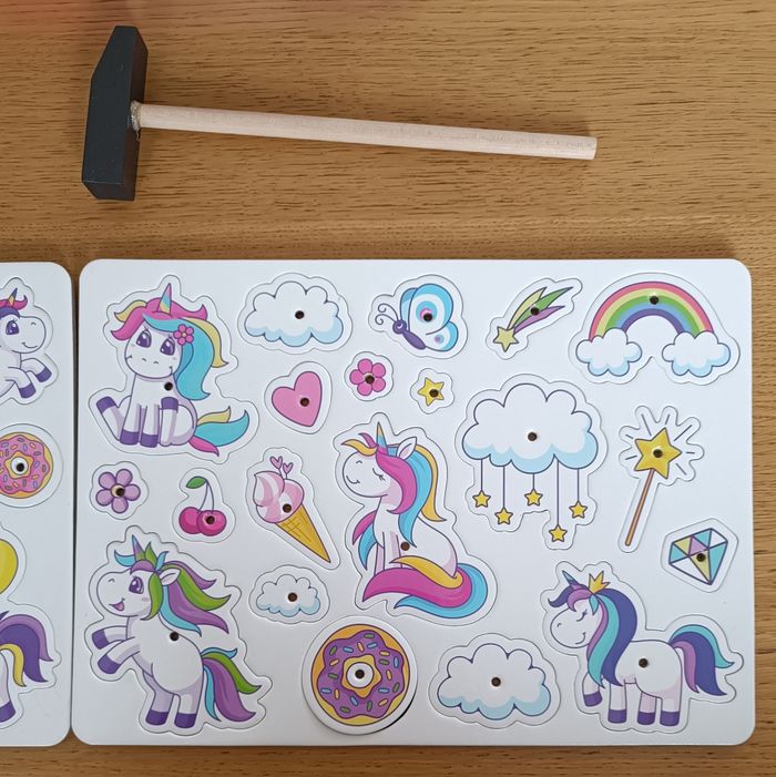 Jeu de clous et marteau avec décor licorne 4 ans + - photo numéro 7