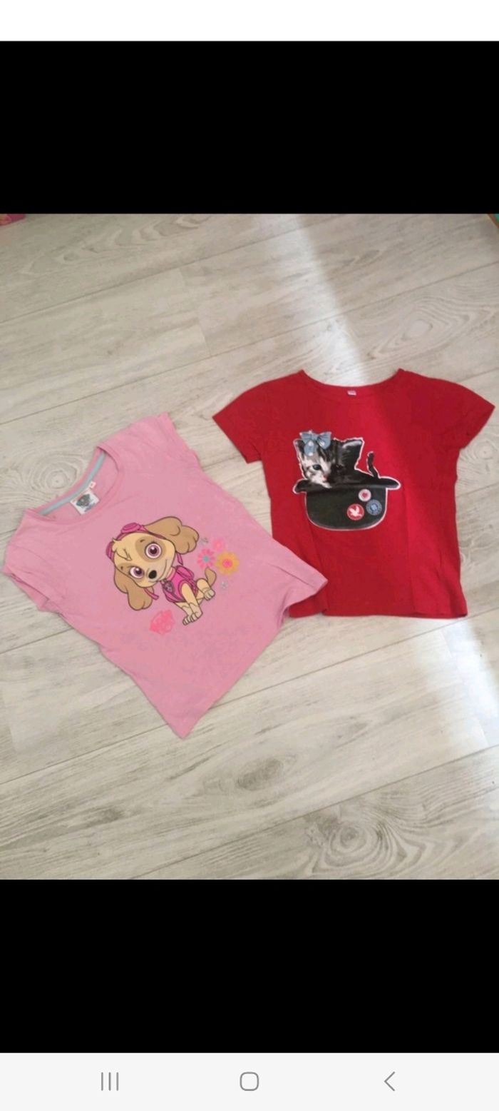 Tee-shirt pat patrouille et chats 8 ans