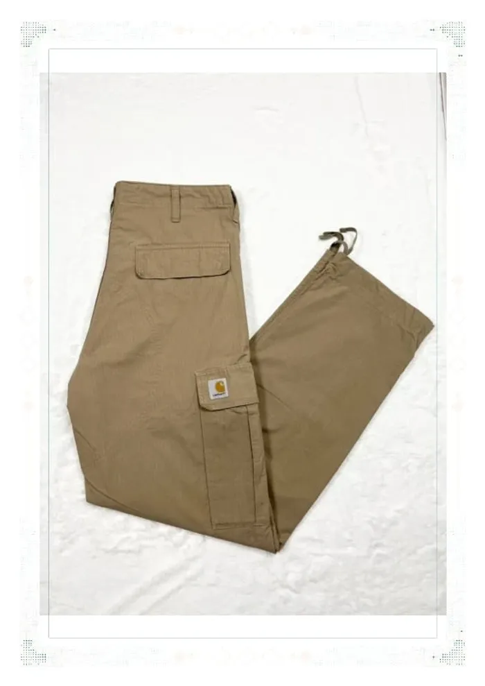 Carhartt pantalon cargo beige homme taille M coton - photo numéro 13