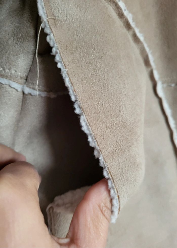 Manteau femme zara fausse fourrure et velours - photo numéro 4