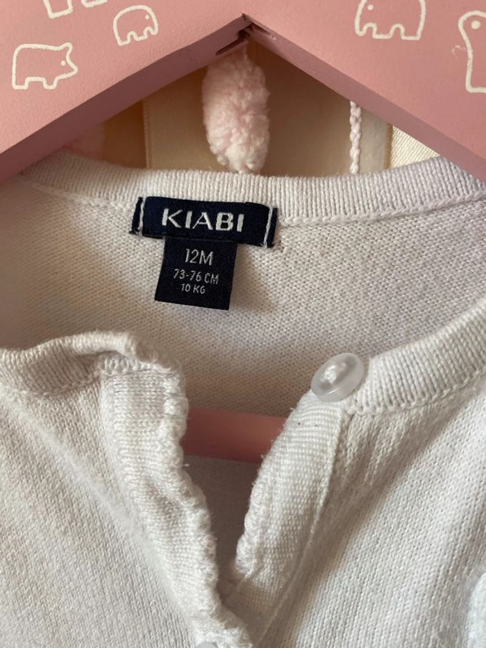 Gilet blanc Kiabi 12 mois - photo numéro 2