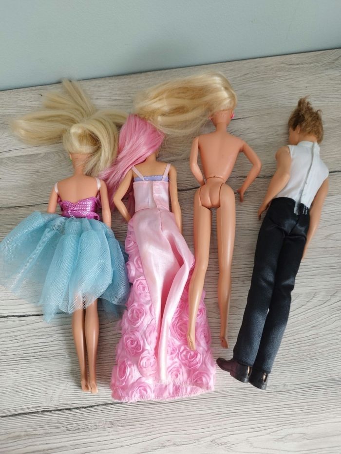 Lot de 3 Barbie et un Ken - photo numéro 2