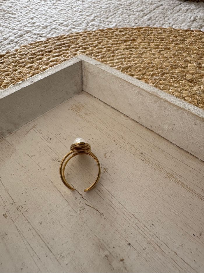 Bague dorée acier inoxydable - photo numéro 5