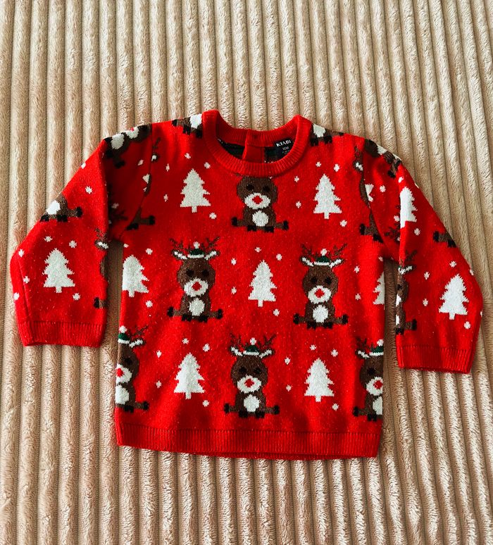 Pull de Noël rouge Kiabi 18 mois