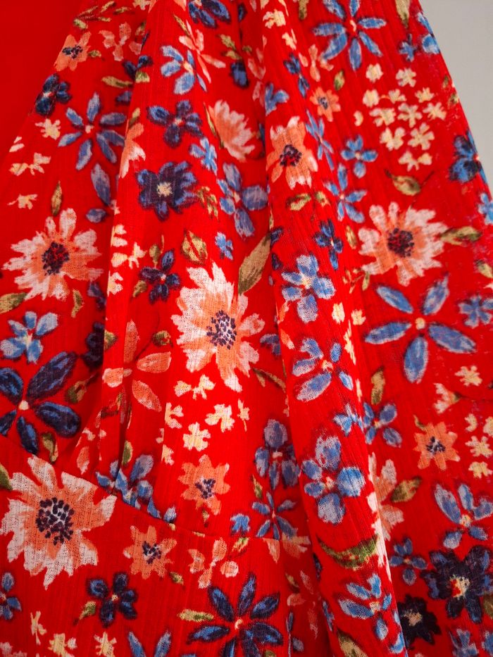 Robe rouge fleurie springfield - photo numéro 3
