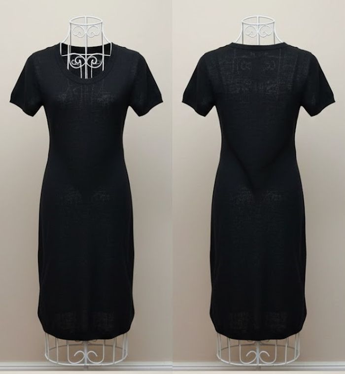 Robe noire droite In Extenso - Taille 34/36 (XS/S) - Manches courtes