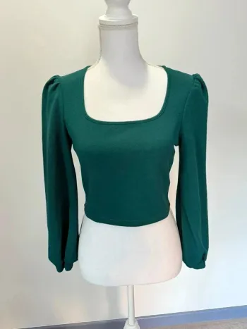 Tee shirt manches longue vert taille L