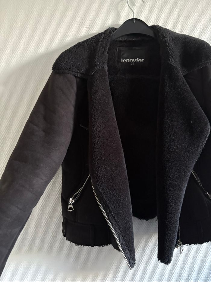 Veste aviateur, fourrure à l’intérieur - taille S - photo numéro 4