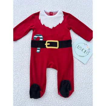 Pyjama dors-bien bébé en velours Père Noël taille 12 mois Kiabi