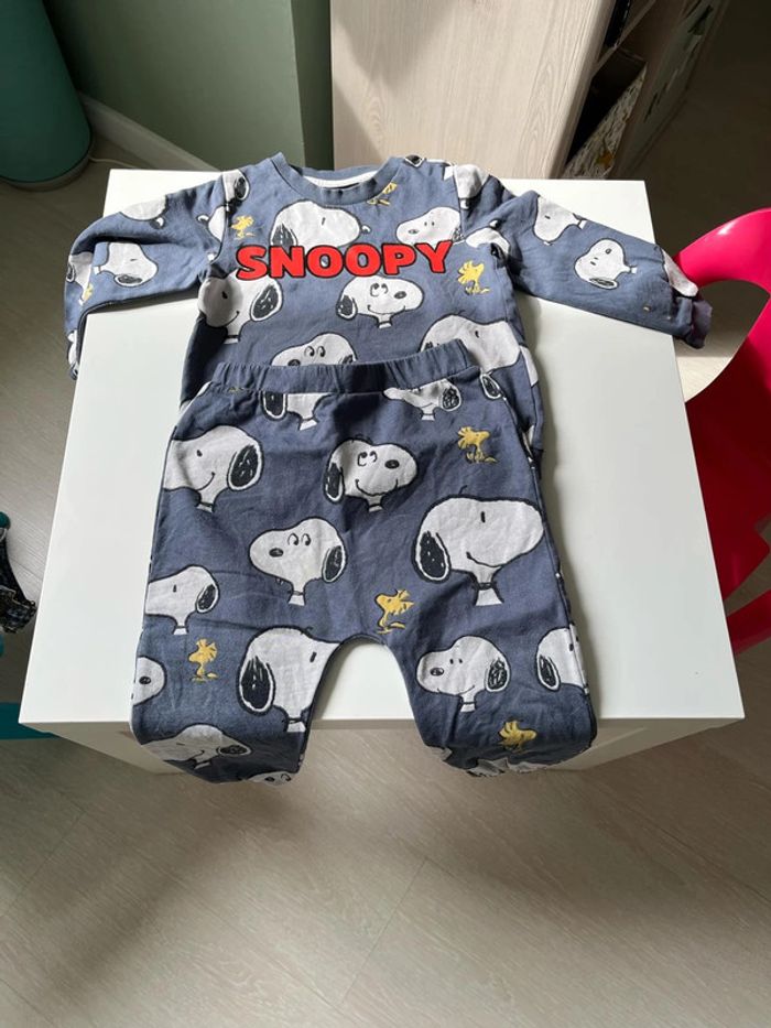 Ensemble jogging snoopy garçon 24 mois - photo numéro 2