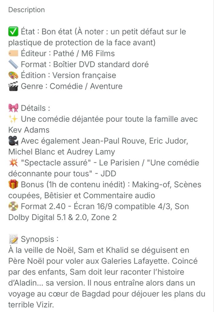 📀 DVD Les Nouvelles Aventures d'Aladin – Kev Adams - photo numéro 6