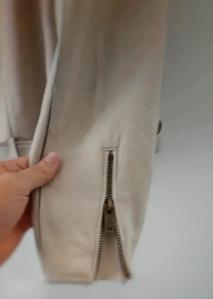 Veste biker beige Desires avec tirettes aux manches Femme Taille L - photo numéro 3