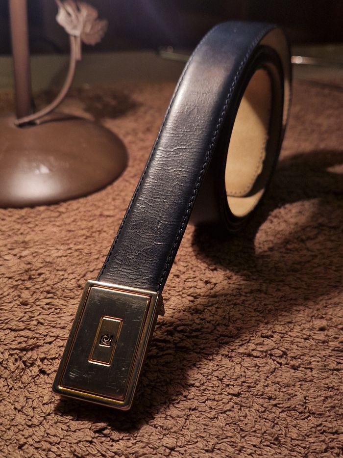 Ceinture cuir bleu marine pierre cardin - photo numéro 10