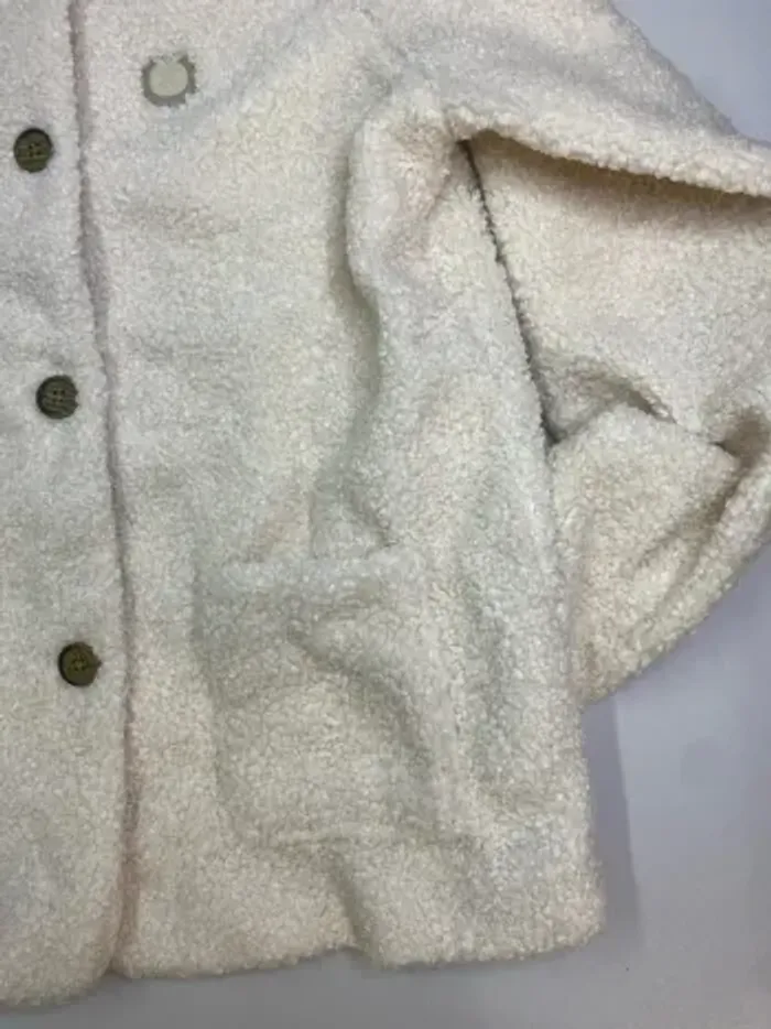 Manteau fille - neuf - crème- Okaïdi - Taille 14 ans - photo numéro 4