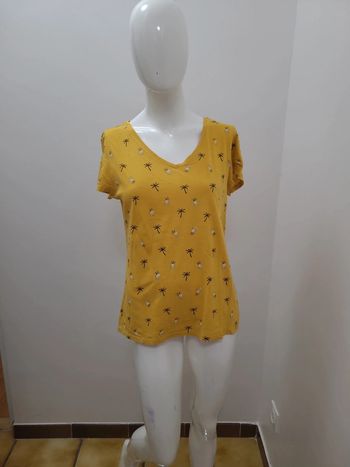 T shirt manches courtes Esprit jaune à motif taille L