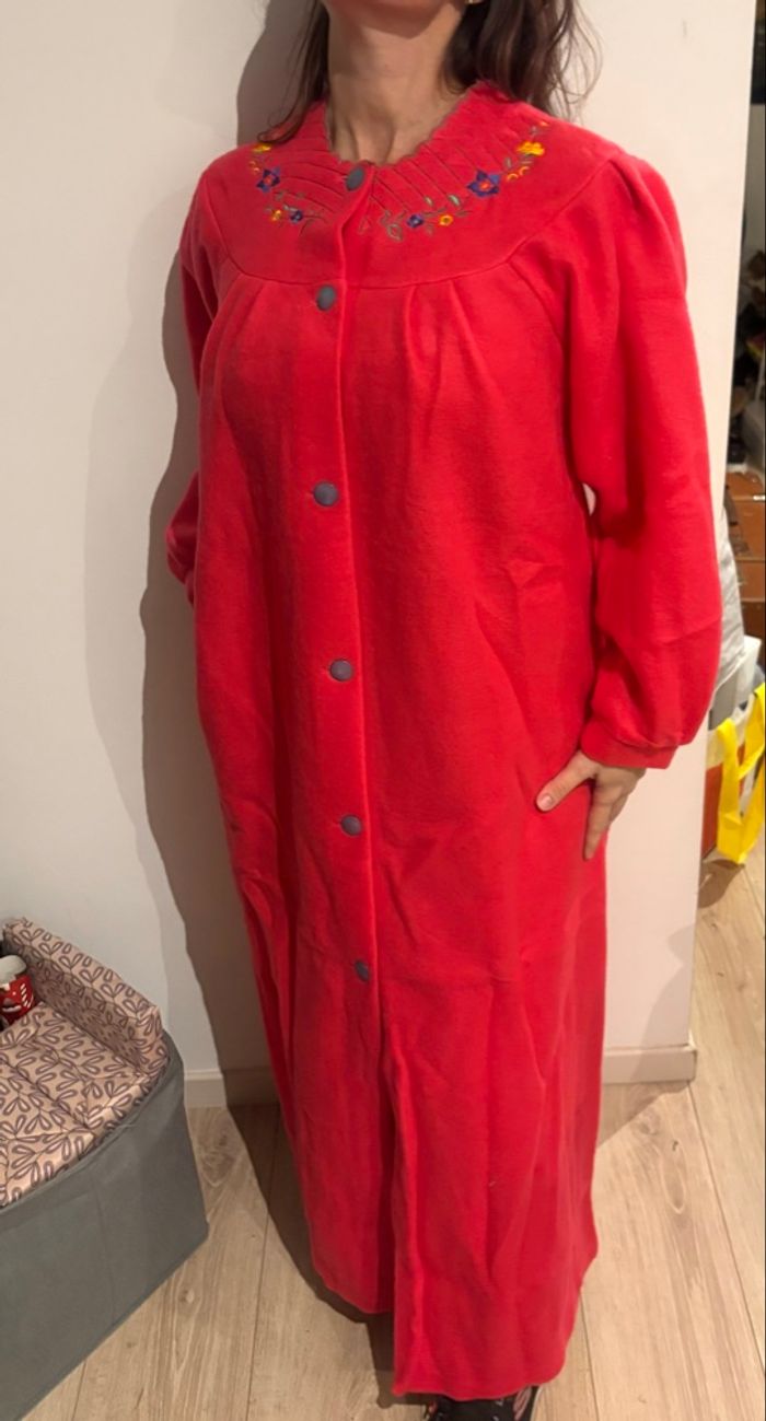Robe de chambre rose à fleurs - photo numéro 5