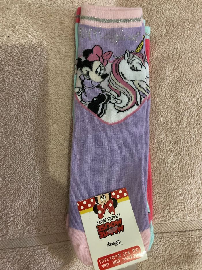 3 paires de chaussettes  minnie et la licorne - photo numéro 3